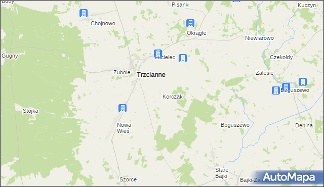 mapa Korczak, Korczak na mapie Targeo