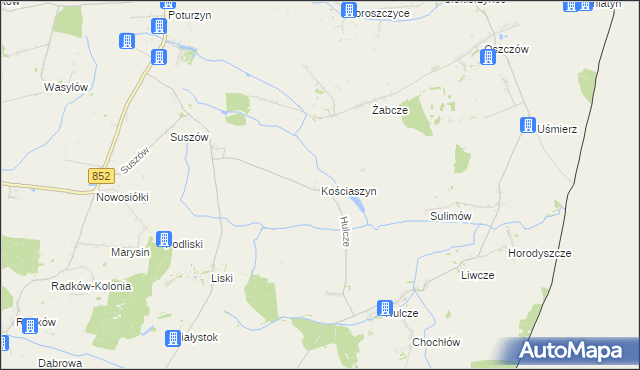 mapa Kościaszyn, Kościaszyn na mapie Targeo
