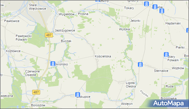mapa Kościeliska, Kościeliska na mapie Targeo