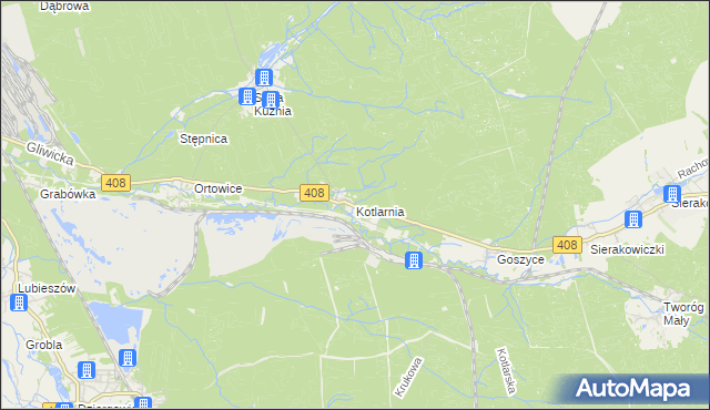 mapa Kotlarnia, Kotlarnia na mapie Targeo