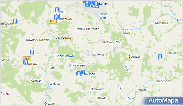 mapa Kotówek, Kotówek na mapie Targeo