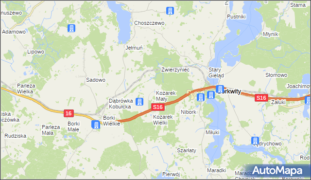 mapa Kozarek Mały, Kozarek Mały na mapie Targeo