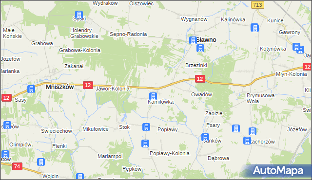 mapa Kozenin, Kozenin na mapie Targeo