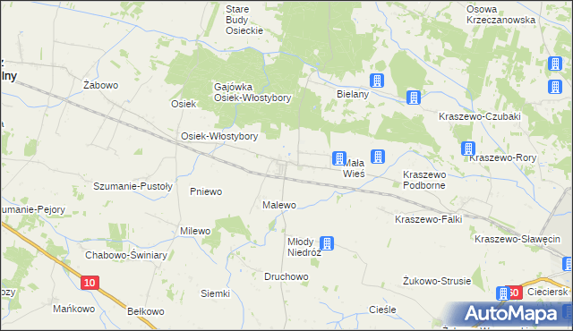 mapa Koziebrody, Koziebrody na mapie Targeo