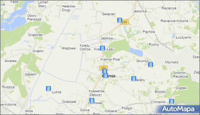 mapa Kramsk-Pole, Kramsk-Pole na mapie Targeo
