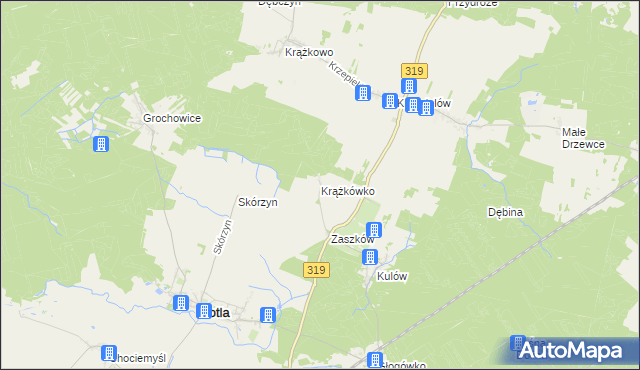 mapa Krążkówko, Krążkówko na mapie Targeo