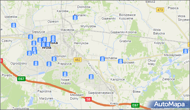 mapa Krobanów, Krobanów na mapie Targeo