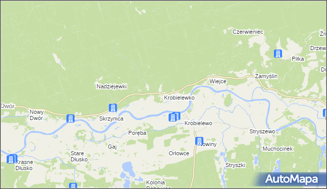 mapa Krobielewko, Krobielewko na mapie Targeo