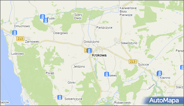 mapa Krokowa, Krokowa na mapie Targeo