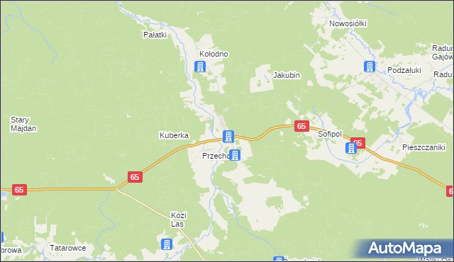 mapa Królowy Most, Królowy Most na mapie Targeo