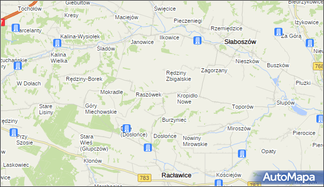 mapa Kropidło, Kropidło na mapie Targeo