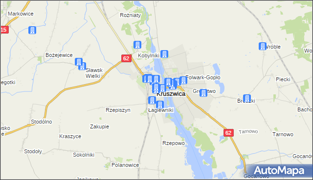mapa Kruszwica, Kruszwica na mapie Targeo