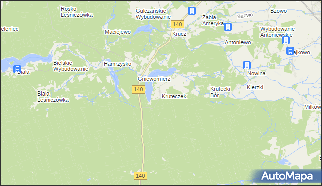 mapa Kruteczek, Kruteczek na mapie Targeo