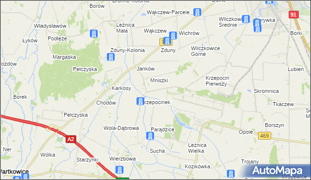 mapa Krzepocin Drugi, Krzepocin Drugi na mapie Targeo