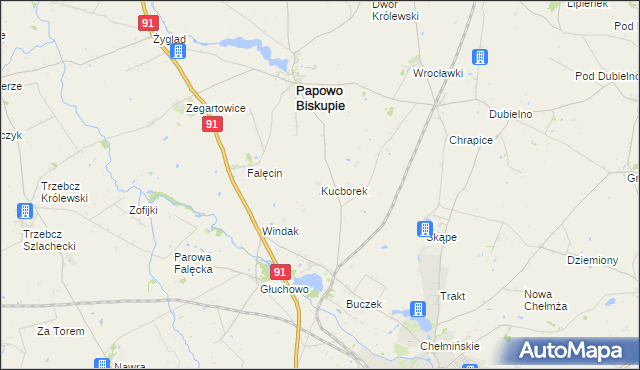 mapa Kucborek, Kucborek na mapie Targeo