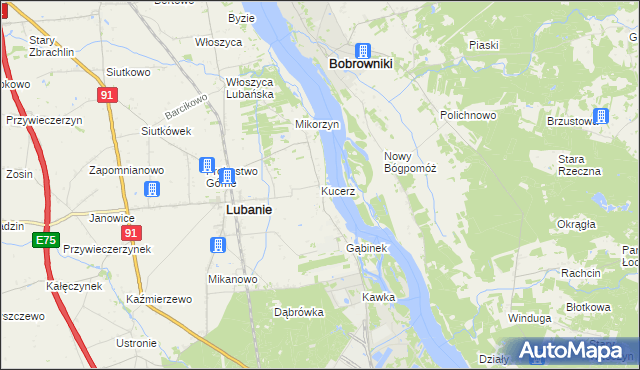 mapa Kucerz, Kucerz na mapie Targeo