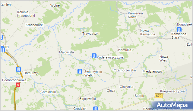 mapa Kuderewszczyzna, Kuderewszczyzna na mapie Targeo