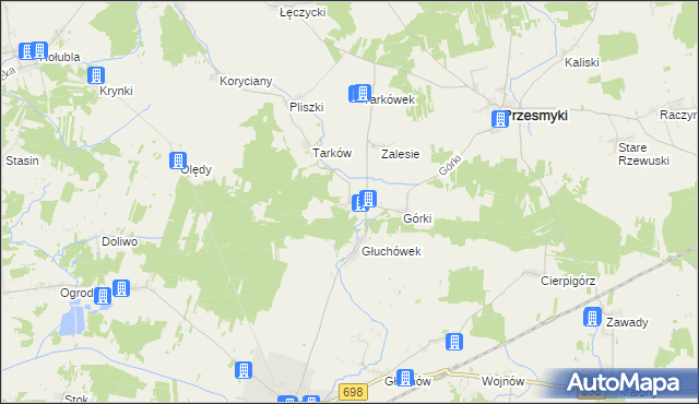 mapa Kukawki gmina Przesmyki, Kukawki gmina Przesmyki na mapie Targeo