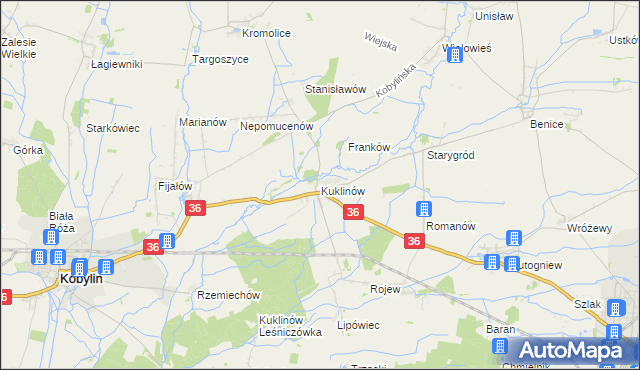 mapa Kuklinów, Kuklinów na mapie Targeo