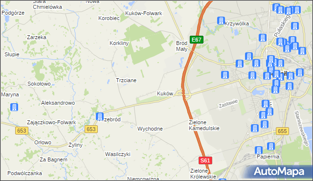 mapa Kuków gmina Suwałki, Kuków gmina Suwałki na mapie Targeo