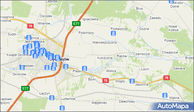 mapa Kulczyzna, Kulczyzna na mapie Targeo