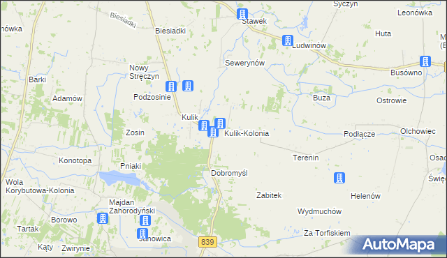 mapa Kulik-Kolonia, Kulik-Kolonia na mapie Targeo