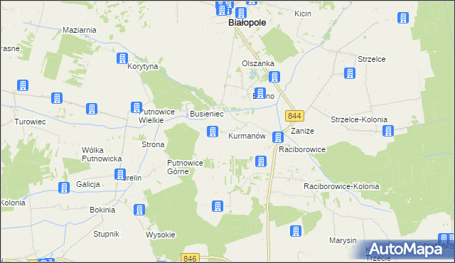 mapa Kurmanów, Kurmanów na mapie Targeo