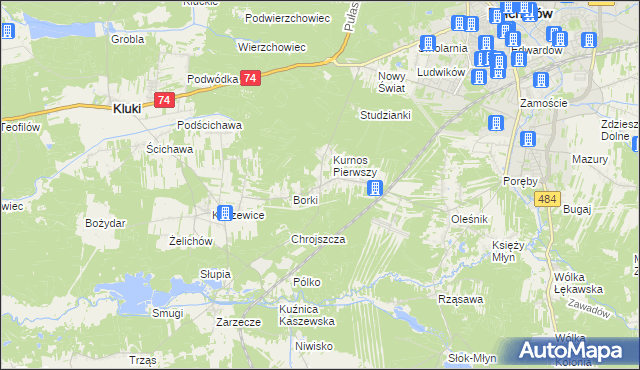 mapa Kurnos Drugi, Kurnos Drugi na mapie Targeo