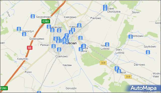 mapa Kurza Góra, Kurza Góra na mapie Targeo