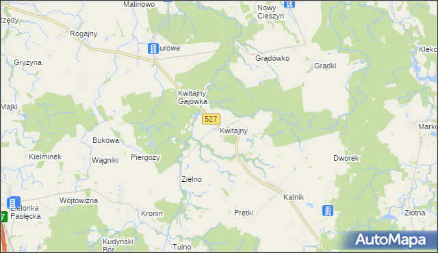 mapa Kwitajny, Kwitajny na mapie Targeo