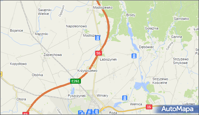 mapa Łabiszynek, Łabiszynek na mapie Targeo