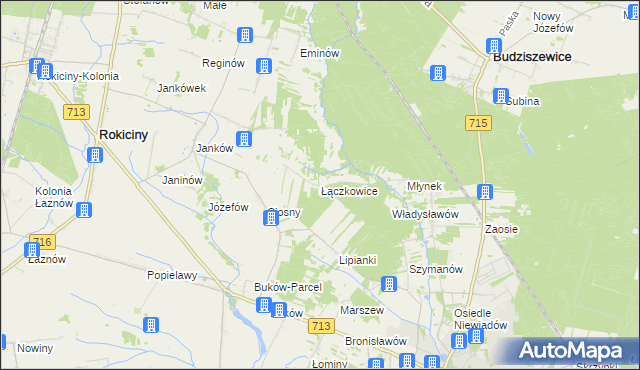 mapa Łączkowice gmina Ujazd, Łączkowice gmina Ujazd na mapie Targeo