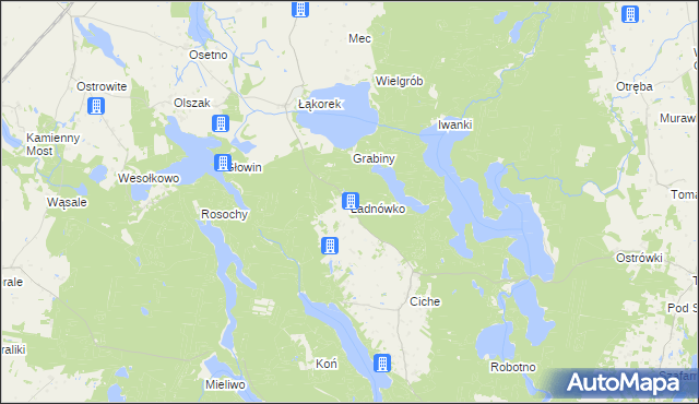 mapa Ładnówko, Ładnówko na mapie Targeo