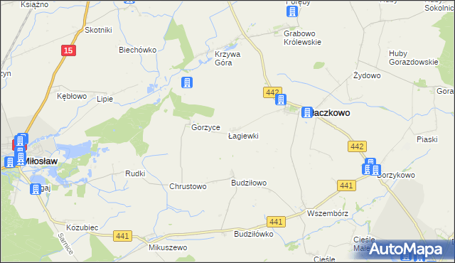 mapa Łagiewki, Łagiewki na mapie Targeo