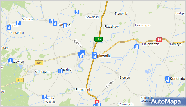 mapa Łagiewniki powiat dzierżoniowski, Łagiewniki powiat dzierżoniowski na mapie Targeo