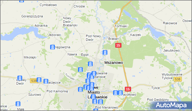 mapa Łąki Bratiańskie, Łąki Bratiańskie na mapie Targeo