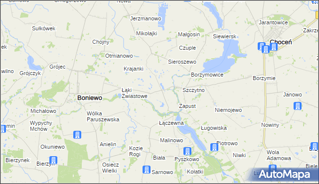 mapa Łąki Markowe, Łąki Markowe na mapie Targeo