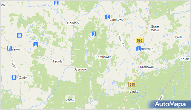 mapa Lamkówko, Lamkówko na mapie Targeo