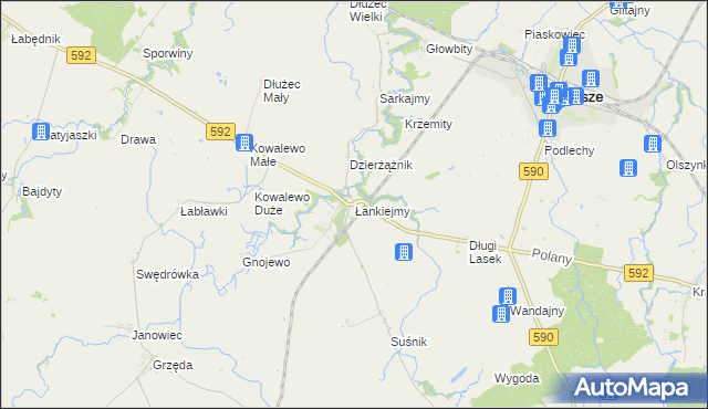 mapa Łankiejmy, Łankiejmy na mapie Targeo