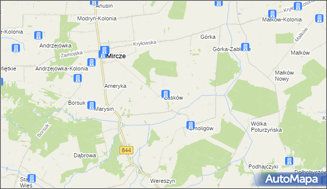 mapa Łasków, Łasków na mapie Targeo