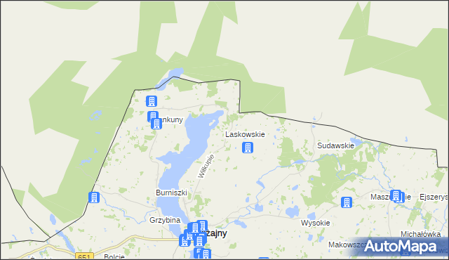 mapa Laskowskie, Laskowskie na mapie Targeo