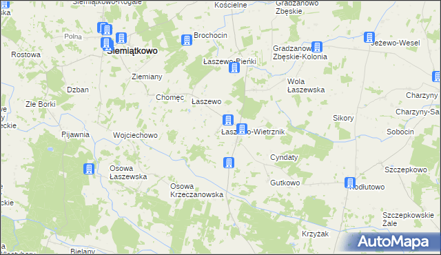 mapa Łaszewo-Wietrznik, Łaszewo-Wietrznik na mapie Targeo