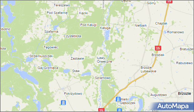 mapa Ławy Drwęczne, Ławy Drwęczne na mapie Targeo