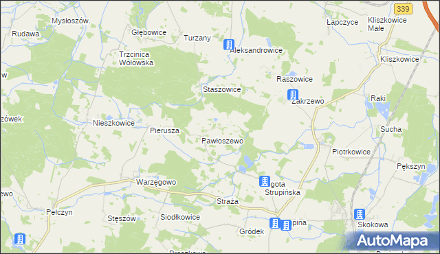 mapa Łazarzowice, Łazarzowice na mapie Targeo