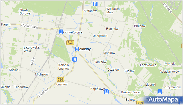 mapa Łaznówek, Łaznówek na mapie Targeo