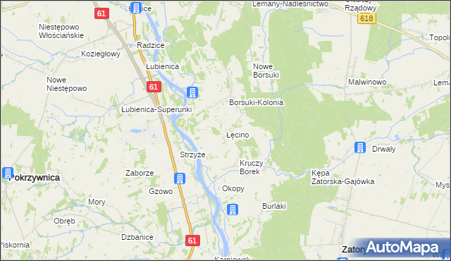 mapa Łęcino, Łęcino na mapie Targeo