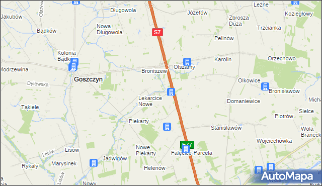 mapa Lekarcice Stare, Lekarcice Stare na mapie Targeo