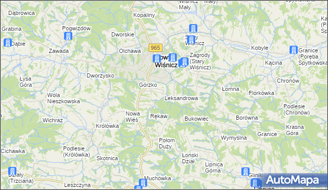 mapa Leksandrowa, Leksandrowa na mapie Targeo