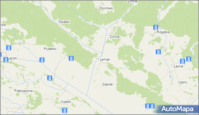 mapa Leman, Leman na mapie Targeo