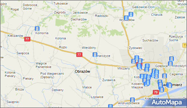mapa Lenarczyce, Lenarczyce na mapie Targeo